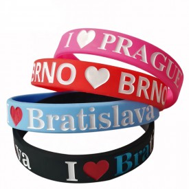 Bracciale in silicone inciso e colorato
