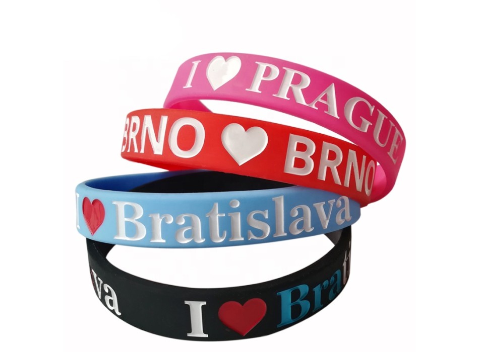 Bracciale in silicone inciso e colorato