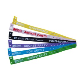 Braccialetti monouso jacquard con bottone