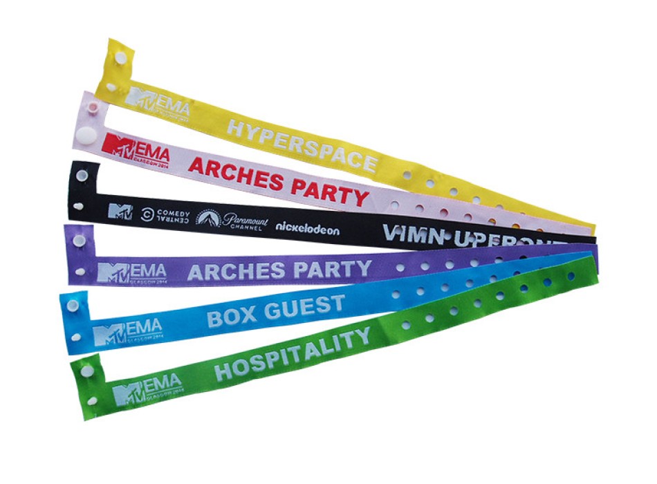 Braccialetti identificativi monouso in tessuto