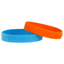Braccialetti silicone logo a rilievo