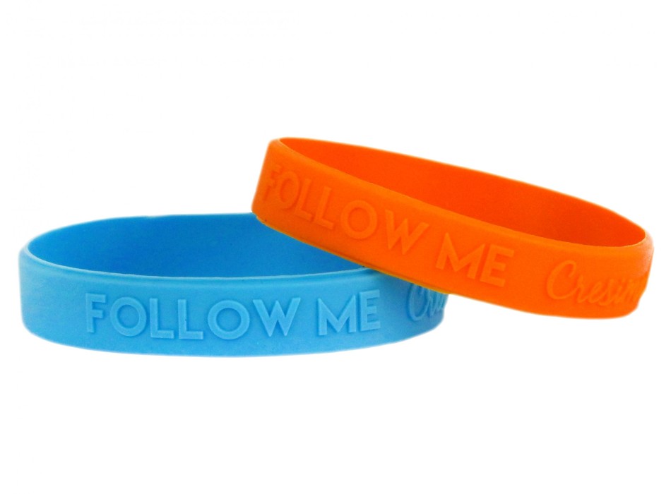 Braccialetti silicone logo a rilievo