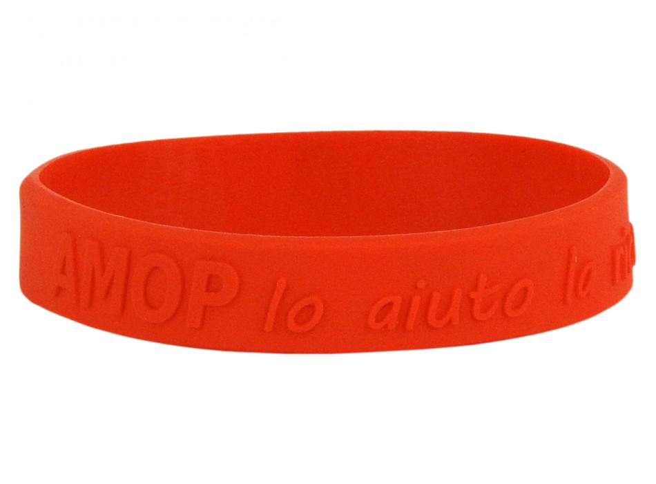 Braccialetti silicone logo a rilievo