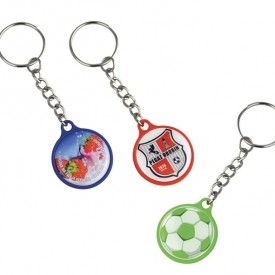 Portachiavi con etichetta resinata