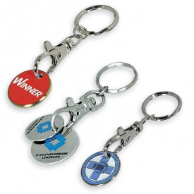 Portachiavi gettone in metallo