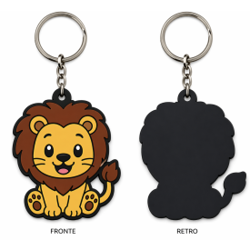 Portachiavi in pvc 2D - misura 41x50mm