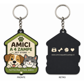 Portachiavi in pvc 2D - Misura 51x60mm