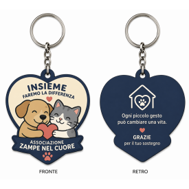 Portachiavi in pvc 2D - misura 61x70mm