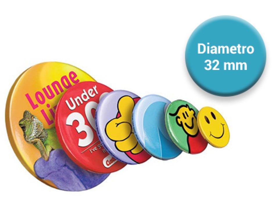 Spille personalizzate 32 mm