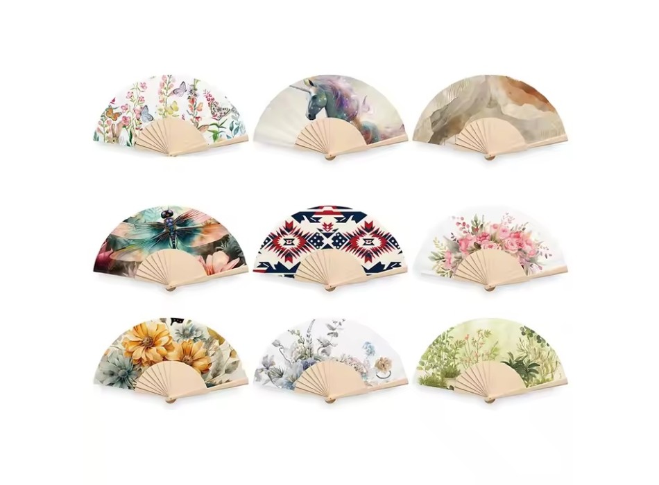 Ventaglio stampato 23 cm 