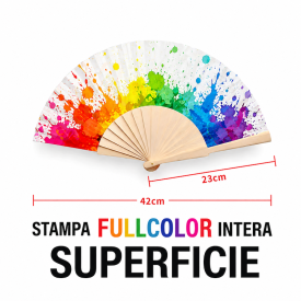 Ventaglio stampato intera superficie23 cm 